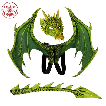 2019 Karstā Dinozaura kostīms Pūķa maskas pūķa spārnu Dinosaurio halloween kostīms bērniem bērni Peld pūķis, cosplay