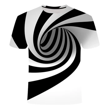 2019 Modes Jaunais Modelis Psychedelic 3d T Krekls Īsām Sleeveprinting O-veida kakla Tee Krekli Personības Vīriešiem Sievietēm Unisex Vasaras Topi