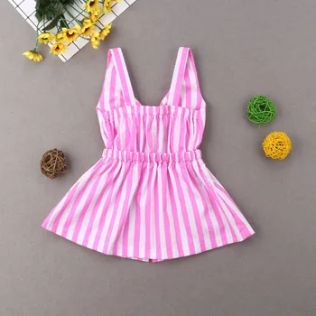 2019 Modes Māte&Meita Kleitas Piemeklēšanas Mamma Meitenēm rozā Svītru atpakaļ Loku Maxi sieviešu baby girl Dress Ģimenes Drēbes