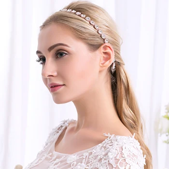 2019 Modes Roku Darbs Līgava Galvu Headpiece Sievietēm Līgavas Kristāla Rhinestones Rotaslietas Dāmas Kāzu Aksesuāri Cepures