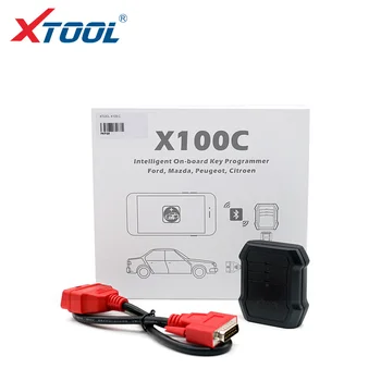 2019 Profesionālās X100C Auto Atslēgu Programmētājs Ford/Mazda/Peugeot/Citroen 4 1 pin kodu lasītājs Xtool X100C Android, IOS