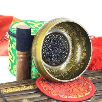 2019 Pārliecības Dziedāšanas Bļoda Uzstādīt Mindfulness Mantra Joga Ar Āmuru, Dāvanu, Rotājumu Mājas Tibetas Čakru Dziedināšanas Meditāciju nepāla