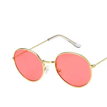 2019 Retro Apaļas Saulesbrilles Sieviešu Zīmola Dizainere, Saules Brilles Sievietēm Sakausējuma Spogulis Saulesbrilles Sieviešu Oculos De Sol