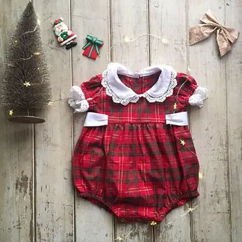 2019 Salds Kid Baby Girl Ziemassvētki Māsa Atbilstošas Drēbes Mežģīnēm LĪDZ ar Īsām Piedurknēm Romper Mežģīņu Kleita Tērpiem
