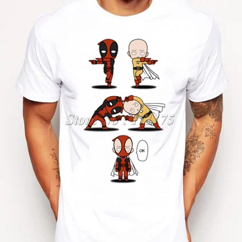 2019 Smieklīgi Deadpool PERFORATORS KODOLSINTĒZES Iespiests T-Krekls Vīriešiem Zēns Jaunums Vīriešu T krekls Topi Modes Tees