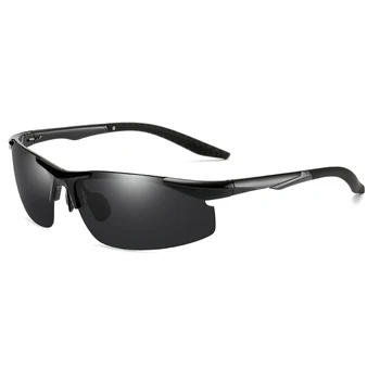 2019 Sporta Polarizētās bez apmales brilles TR90 Ultravieglajiem Spoguļi saules brilles vīriešu un sieviešu Braukšanas Nakts Redzamības Saulesbrilles ar UV