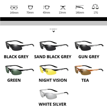 2019 Sporta Polarizētās bez apmales brilles TR90 Ultravieglajiem Spoguļi saules brilles vīriešu un sieviešu Braukšanas Nakts Redzamības Saulesbrilles ar UV