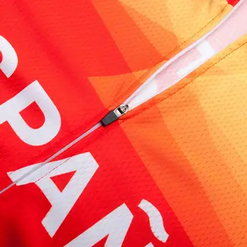 2019 Spānijas Nacionālā Komanda Riteņbraukšana Jersey 20D Gel PAD Velosipēds Šorti Komplekts Vīriešiem Ropa Ciclismo Maillot Culotte Velo Top Gruntis
