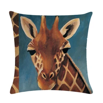 2019 Tīģeris, zebra žirafe dzīvnieku sērija, lina spilvendrāna spilvena vāka mājas apdarei dzīvojamās istabas dīvāna Spilvena Segums gulta automašīnu sēdekļu