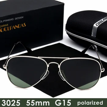 2019 Zīmola Dizainere G15 Vīrieši Sievietes HD Polarizētās Saulesbrilles, Aviācijas Stariem, Saules brilles, Lai Vīrieši, 3025. lpp 55mm Gafas Oculos de sol UV400
