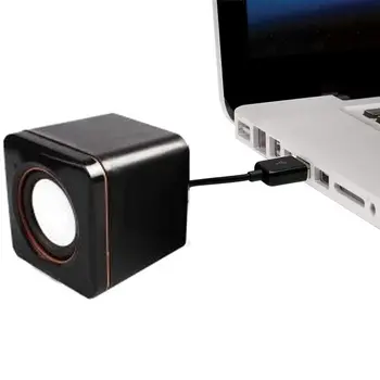 2019New Portatīvo Compact Stereo Nelielu Kvadrātveida 3.5 Mm Audio Pieslēgvieta, USB Skaļruni, Klēpjdators, Datora Audio Pieslēgvieta, USB Skaļrunis