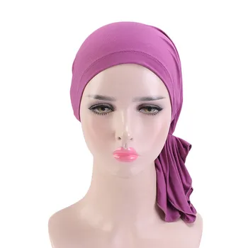 2020 Elastīgs Sieviešu Kravu Hijab Turban Caps Dāmas Chemo Klp Musulmaņu Kokvilnas Turbanet Lakatu Sunīti Femme Musulman Iekšējo Hijabs
