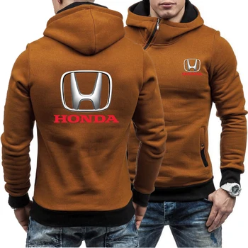 2020. gada Pavasarī, Rudenī jaunu Vīriešu pelēkā vārna HONDA Automašīnas Logo Drukāt Gadījuma Diagonāli rāvējslēdzēju sporta Krekli Cilvēks Hoody Apģērbi vīriešiem A01
