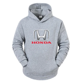 2020. gada Rudens/Ziemas Jaunu Stilu Tīras Kokvilnas Bieza Vīriešu Vēstuli HONDA Honda Automašīnas Logo Modelis Drukāšanas Gadījuma Kapuci Sporta Džemperis