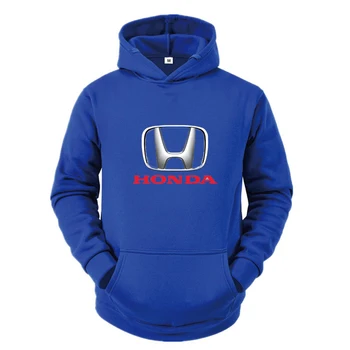 2020. gada Rudens/Ziemas Jaunu Stilu Tīras Kokvilnas Bieza Vīriešu Vēstuli HONDA Honda Automašīnas Logo Modelis Drukāšanas Gadījuma Kapuci Sporta Džemperis