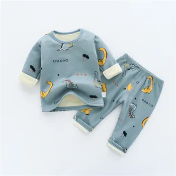 2020. Gada Rudenī Bērni Zēnu Pidžamas Komplekti Mājas Valkāt Gadījuma Mīkstas Kokvilnas Ar Garām Piedurknēm Sabiezēt Karikatūra Bērnu Sleepwear Uzvalks Pyjama Pulovers