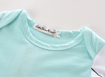 2020. gada Rudenī Jauns Mazulis, Zēns, Meitene, Apģērbs Jaundzimušajiem ar garām Piedurknēm Raibs T-krekls Topi+Bultiņas Bikses+Cepure 3 Gab./Uzvalks Zīdaiņu Apģērba Komplekts