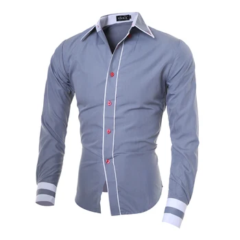 2020. gada Rudenī Jaunu Apģērbu, Vīriešu Kleita Krekli Modes Cietā CIolor Casual Slim Krekls Sabiedrības Uzņēmējdarbības camisas garām Piedurknēm Krekls