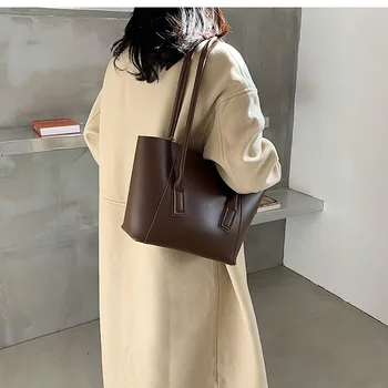 2020. gada rudenī un ziemā, jauns moderns modes lielas ietilpības pleca soma dāmas savvaļas tote soma augstas kvalitātes tekstūra soma sieviešu soma