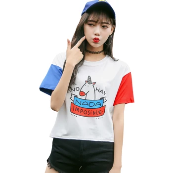 2020. gada Vasaras Apģērbu Sieviete Krekls Top korejas Ulzzang Harajuku Karikatūra Izdrukāt Jauks T-krekls Sievietēm Ikdienas Īsās Piedurknes Tshirt