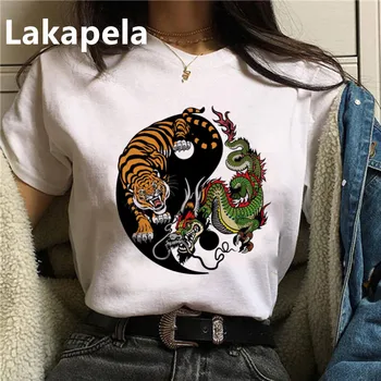 2020. gada Vasaras Tiger Karikatūra Grafiskais T-krekls Sievietēm Harajuku T Krekli ar Īsām Piedurknēm Ropa mujer Top Tees korejas T Piliens kuģniecība