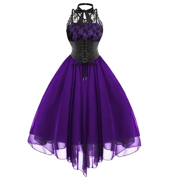 2020. gada vasaras Tumši Gothic Dāmas kleita Dobi Linga Maz Melns tērps Naktsklubs Kleita Seksīga kleita