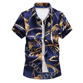 2020. gada Vasaras Vīriešu Krekls, Jauns Modes Personības Drukāt Īsām Piedurknēm Krekli Vīriešu Gadījuma Plus Lieluma Havaju Pludmales Krekli Vīriešu 6XL 7XL