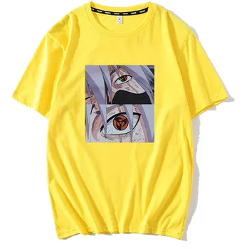 2020. gada Vasaras Īsām Piedurknēm Naruto T Kreklu apdruka Vīriešu Apģērbs 90. gadu Streetwear Foršs Kokvilnas Tops Sievietēm, Anime t-veida Krekls Harajuku Augšu