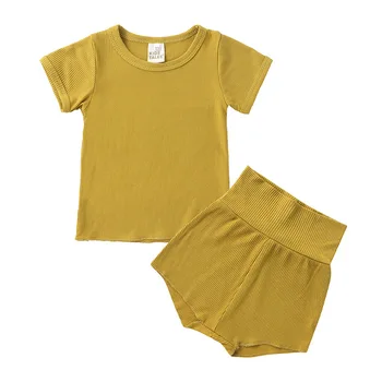 2020. Gada Vasarā Bērniem Pasakas Baby Zēni Meitenes Loungewear Bērniem Sleepwear Svītrains Kokvilnas Toddler Bērnu Ar Īsām Piedurknēm Cieto Pidžamas Komplekts