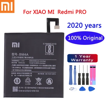 2020 gadu Xiaomi oriģināls Akumulators 4000mAh BM4A Tālruņa Baterijas Xiaomi Hongmi Redmi Pro Akumulators+Instrumenti