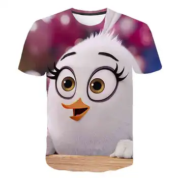 2020 jaunu 3D iespiesti dusmīgs putnu filma vīriešu modes gadījuma apaļu kakla īsām piedurknēm T-krekls vasaras personības streetwear tees augšu