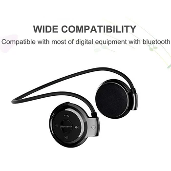 2020 jaunu Bezvadu Bluetooth Stereo Skaņas Austiņas MP3 Atskaņotājs Sporta Austiņas ar Mic