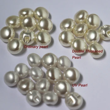 2020 Jaunu! Šūšanas Pērle Piegādes 50gab 11mm / 10mm UV pērļu pogas, šūšanas Augstas kvalitātes modes pogas piederumi