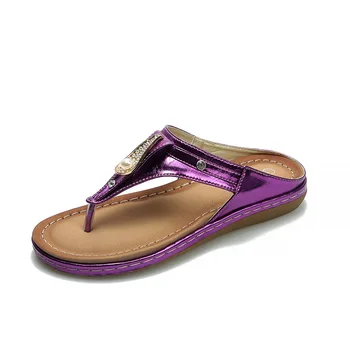 ------2020 jaunā Sieviešu ikdienas kristāla dzīvoklis kurpes vasaras anti-slip flip flops sieviešu pludmales sandales sieviešu jaunā dizaina čības