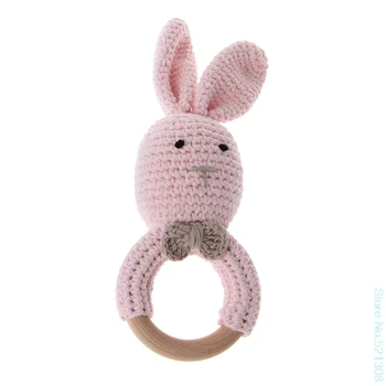2020 New Baby Bunny Auss Teether Koka Zobu Gredzenu Jaundzimušo Maņu Rotaļlietas Dušas Dāvanu