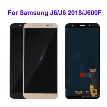 2020 Nomaiņa AMOLED skārienekrāns Digitizer Samsung Galaxy J6 2018 J600 J600F