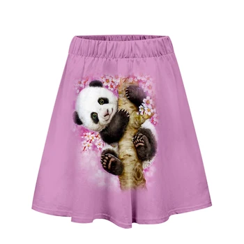 2020 Smieklīgi Panda 3D Sieviešu Modes Svārki Streetwear Īsi Svārki Meitenēm Gadījuma Moderns Stils Dzīvnieku Jāvalkā Piemērots Vasaras