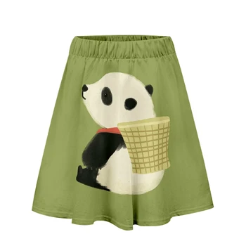 2020 Smieklīgi Panda 3D Sieviešu Modes Svārki Streetwear Īsi Svārki Meitenēm Gadījuma Moderns Stils Dzīvnieku Jāvalkā Piemērots Vasaras