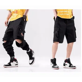 2020 Vīrieši Kravas Bikses Modes Japānas Stila Noņemama tipa Vīriešu Bikses Gadījuma Streettire Skriešanas Harajuku Vīriešu Apģērbu Sweatpant