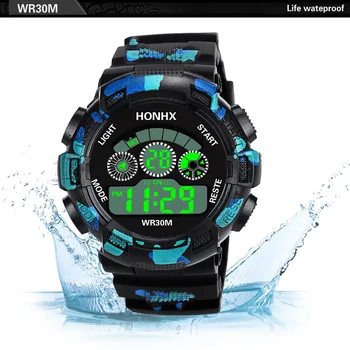 2020 Vīrieši Skatīties Sporta Vīrietis Ciparu LED Displejs Pulkstenis Elektronisko Rokas Pulksteņi Militāro Ūdensizturīgs Reloj Hombre Relogio Masculino