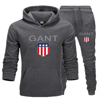 2020New vīriešu uzvalks pelēkā vārna zīmolu sporta apģērbu dziesmu tērps atbilstu vīriešu džemperis džemperis hoodies + sporta bikses skriešanas vīriešiem, hoodies