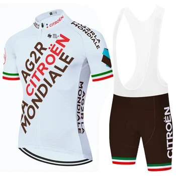 2021cycling JAUNU AG2R Riteņbraukšana Jersey 9D Želeja Velosipēds šorti riteņbraukšana Ropa Ciclismo Vīriešu Vasaras Maillot culottes riteņbraukšana