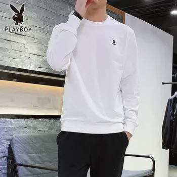 2022 Karstā Pārdošanas Zīmola Playboy Vīriešu Slim Fit Elpojošs Modes Tendence Apaļu Kakla Beisbola Vienotu Džemperis Drēbes