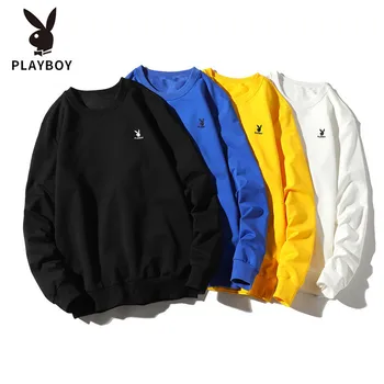 2022 Karstā Pārdošanas Zīmola Playboy Vīriešu Slim Fit Elpojošs Modes Tendence Apaļu Kakla Beisbola Vienotu Džemperis Drēbes