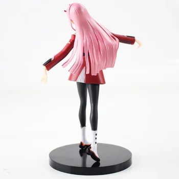 20cm anime DARLING, jo FRANXX NULLE DIVI rīcības attēls modelis rotaļlieta ar melnu bāzes kolekcija meitenēm dzimšanas dienas dāvana