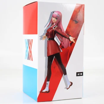 20cm anime DARLING, jo FRANXX NULLE DIVI rīcības attēls modelis rotaļlieta ar melnu bāzes kolekcija meitenēm dzimšanas dienas dāvana