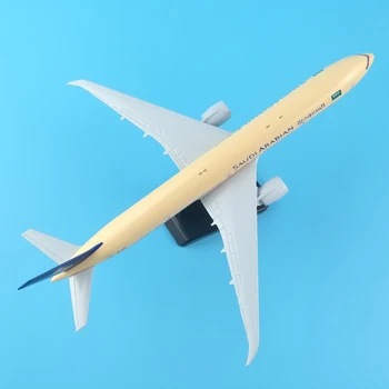 20cm Metāla Plaknes Modeli, Saūda Arābijas Airlines Boeing 777 Lidmašīnas Modelis w Stāvēt Gaisa kuģa trīsi šasijas Vāc dāvanas, ROTAĻLIETAS