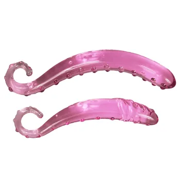 20cm Rozā Stikla Butt Plug Hippocampus Anālais Dildo Tausteklis Teksturētu Seksa Rotaļlietas Maksts G-spot Pieaugušo Produkts Sievietēm, prostatas