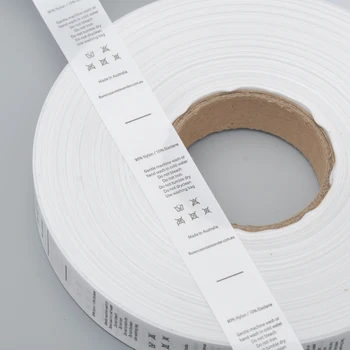 20mm platums Pasūtījuma izgatavotu dizainu baltās drēbēs veļas kopšanas etiķetes Satīna apģērbu izmēru atzīmes mazgājams etiķetes roll bezmaksas piegāde