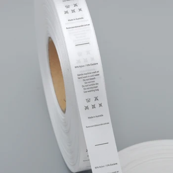 20mm platums Pasūtījuma izgatavotu dizainu baltās drēbēs veļas kopšanas etiķetes Satīna apģērbu izmēru atzīmes mazgājams etiķetes roll bezmaksas piegāde